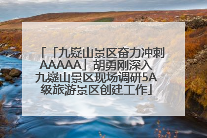 「九嶷山景区奋力冲刺AAAAA」胡勇刚深入九嶷山景区现场调研5A级旅游景区创建工作