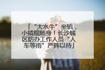 “大水牛”坐镇，小撬棍随身！长沙城区防办工作人员“人车等雨”严阵以待