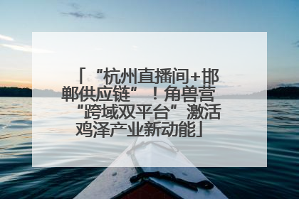 “杭州直播间+邯郸供应链”！角兽营“跨域双平台”激活鸡泽产业新动能