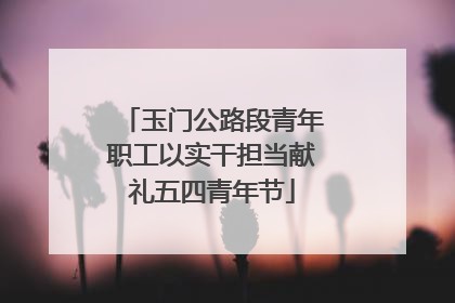 玉门公路段青年职工以实干担当献礼五四青年节