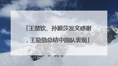 王楚钦、孙颖莎发文感谢，王励勤总结中国队表现