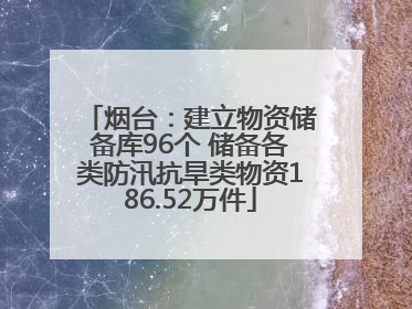 烟台：建立物资储备库96个 储备各类防汛抗旱类物资186.52万件