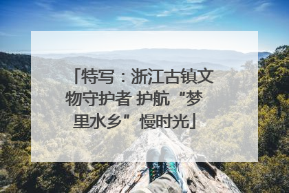 特写：浙江古镇文物守护者 护航“梦里水乡”慢时光