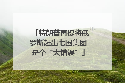 特朗普再提将俄罗斯赶出七国集团是个“大错误”