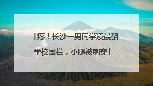 疼！长沙一男同学凌晨翻学校围栏，小腿被刺穿