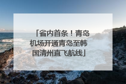 省内首条！青岛机场开通青岛至韩国清州直飞航线