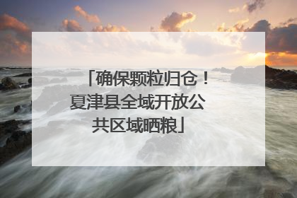 确保颗粒归仓！夏津县全域开放公共区域晒粮