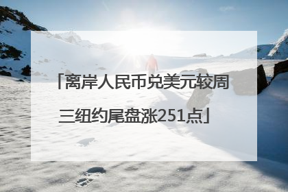 离岸人民币兑美元较周三纽约尾盘涨251点