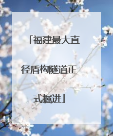福建最大直径盾构隧道正式掘进