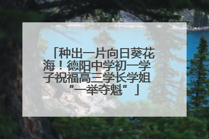 种出一片向日葵花海！德阳中学初一学子祝福高三学长学姐“一举夺魁”
