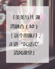 美美与共 湖湾融合（30）｜这个思廉月，走进“沉浸式”清风课堂
