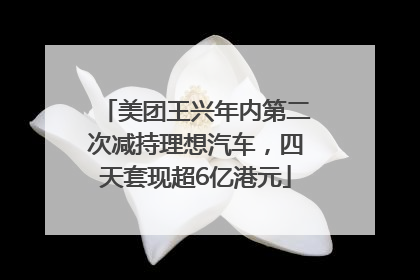 美团王兴年内第二次减持理想汽车，四天套现超6亿港元