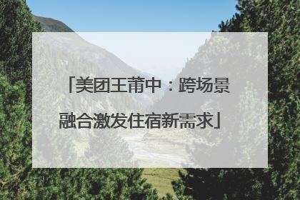 美团王莆中：跨场景融合激发住宿新需求