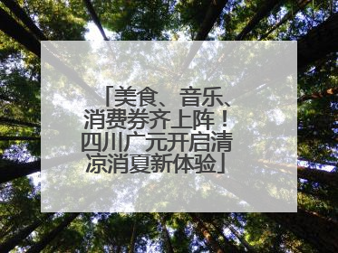 美食、音乐、消费券齐上阵！四川广元开启清凉消夏新体验