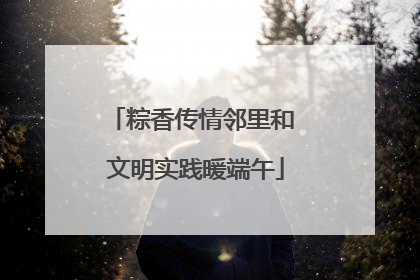 粽香传情邻里和 文明实践暖端午