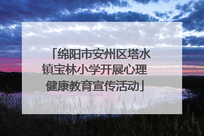 绵阳市安州区塔水镇宝林小学开展心理健康教育宣传活动