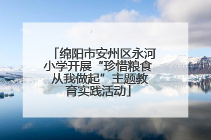 绵阳市安州区永河小学开展“珍惜粮食 从我做起”主题教育实践活动