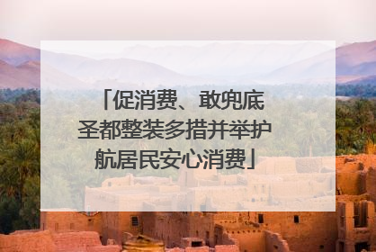 促消费、敢兜底 圣都整装多措并举护航居民安心消费