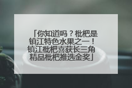 你知道吗？枇杷是镇江特色水果之一！镇江枇杷喜获长三角精品枇杷推选金奖