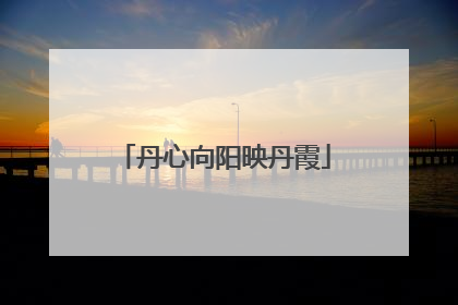 丹心向阳映丹霞