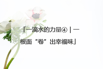 一滴水的力量④｜一根面“卷”出幸福味