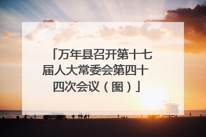 万年县召开第十七届人大常委会第四十四次会议（图）
