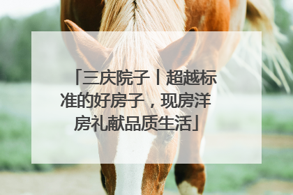 三庆院子丨超越标准的好房子，现房洋房礼献品质生活