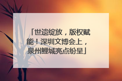 世遗绽放，版权赋能！深圳文博会上，泉州鲤城亮点纷呈