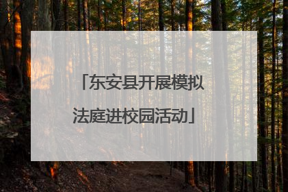 东安县开展模拟法庭进校园活动