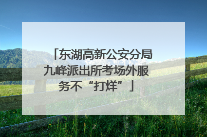 东湖高新公安分局九峰派出所考场外服务不“打烊”