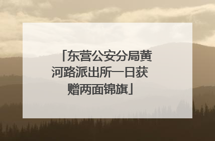 东营公安分局黄河路派出所一日获赠两面锦旗