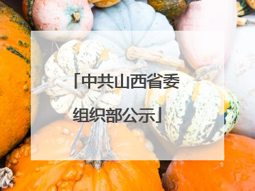 中共山西省委组织部公示