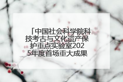 中国社会科学院科技考古与文化遗产保护重点实验室2025年度首场重大成果发布会在京举行