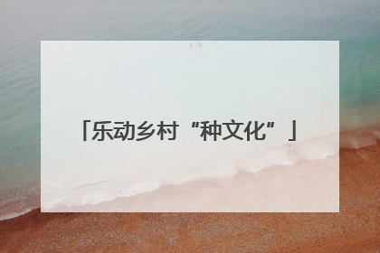 乐动乡村“种文化”