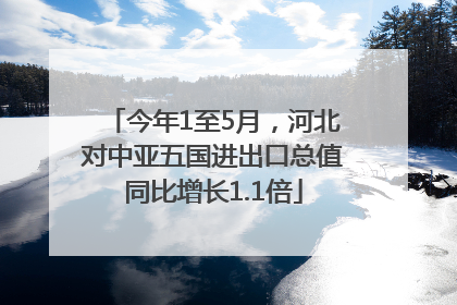 今年1至5月，河北对中亚五国进出口总值同比增长1.1倍