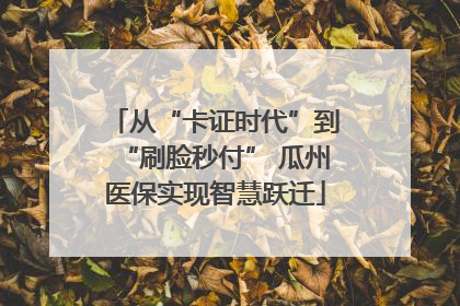 从“卡证时代”到“刷脸秒付” 瓜州医保实现智慧跃迁