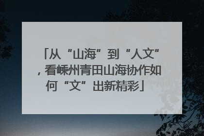 从“山海”到“人文”，看嵊州青田山海协作如何“文”出新精彩
