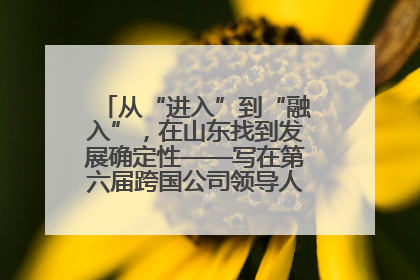从“进入”到“融入”，在山东找到发展确定性——写在第六届跨国公司领导人青岛峰会开幕之际