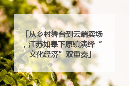 从乡村舞台到云端卖场，江苏如皋下原镇演绎“文化经济”双重奏
