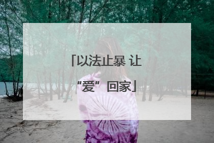 以法止暴 让“爱”回家