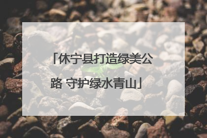 休宁县打造绿美公路 守护绿水青山