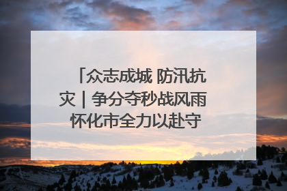 众志成城 防汛抗灾｜争分夺秒战风雨 怀化市全力以赴守护人民群众安全