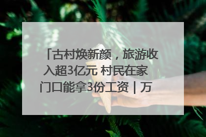 古村焕新颜，旅游收入超3亿元 村民在家门口能拿3份工资｜万千气象看四川