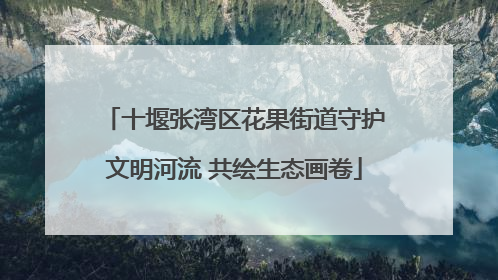 十堰张湾区花果街道守护文明河流 共绘生态画卷