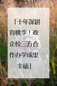 十年深耕育桃李！政企校三方合作办学成果丰硕