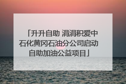 升升自助 涓涓积爱中石化黄冈石油分公司启动自助加油公益项目