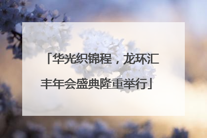 华光织锦程，龙环汇丰年会盛典隆重举行