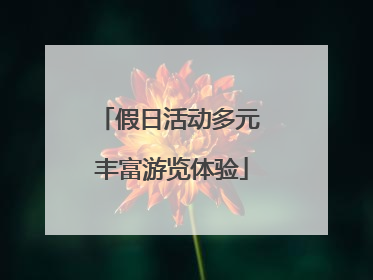 假日活动多元 丰富游览体验