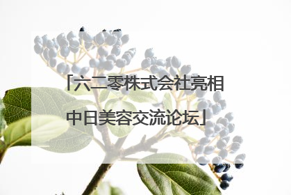 六二零株式会社亮相中日美容交流论坛