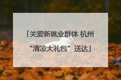 关爱新就业群体 杭州“清凉大礼包”送达